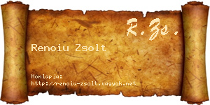 Renoiu Zsolt névjegykártya